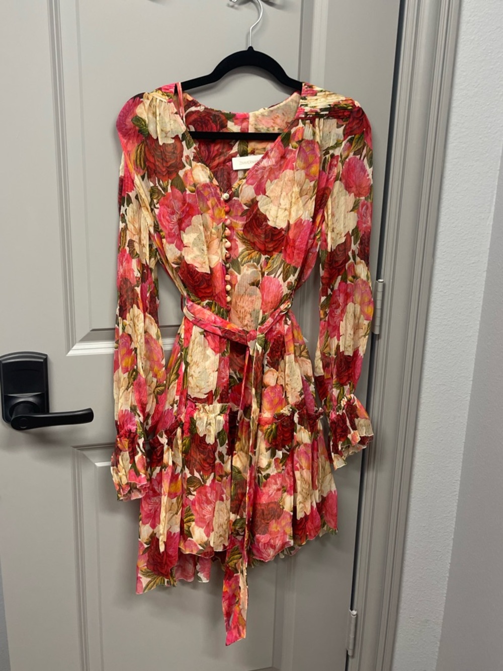 Zimmermann - Floral crêpe minidress
